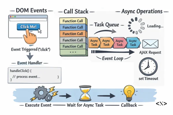 JavaScript dom-events-async-explained